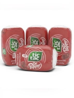 Rare Dr Pepper Tic Tac Collector Set Limited Edition 4 Big Pack Sealed